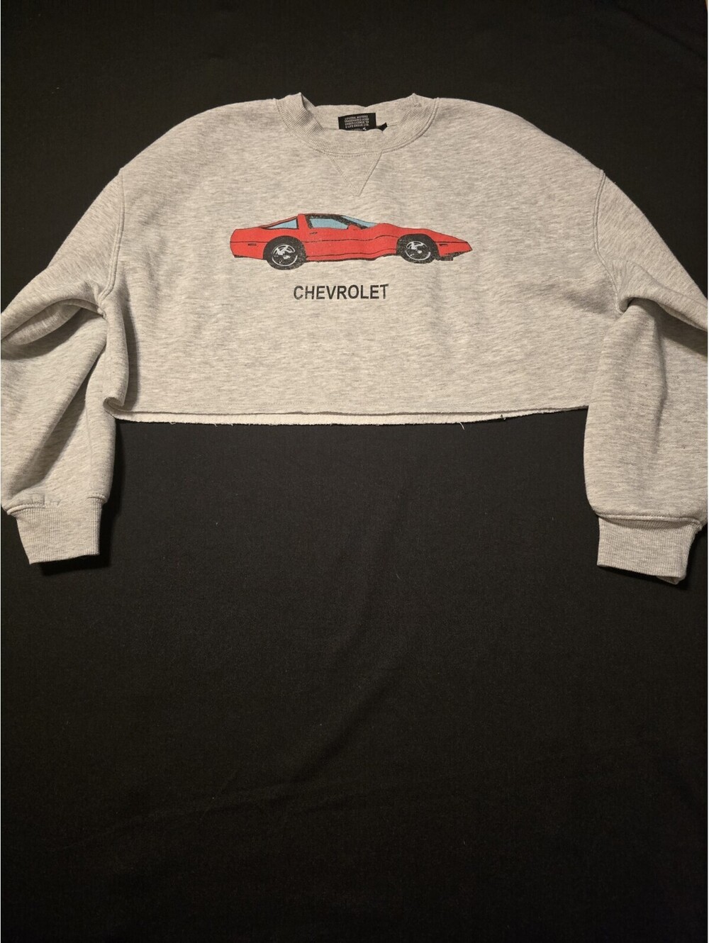 Aeropostale Chevrolet Gray Crop Sweatshirt Women’s XS